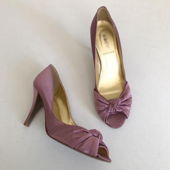 J. Crew Shoes - ⭐️SALE⭐️ J. Crew: Carmen Satin Peep Toe Heels